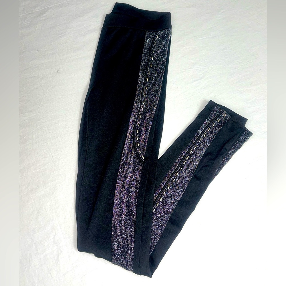 RC two tone metallic silver shimmer leggings